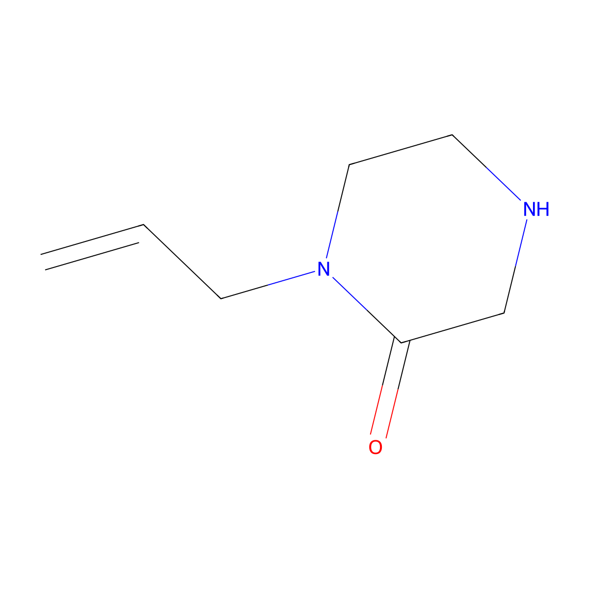 1-(Prop-2-en-1-yl)piperazin-2-one molecular structure, CAS 59702-24-8