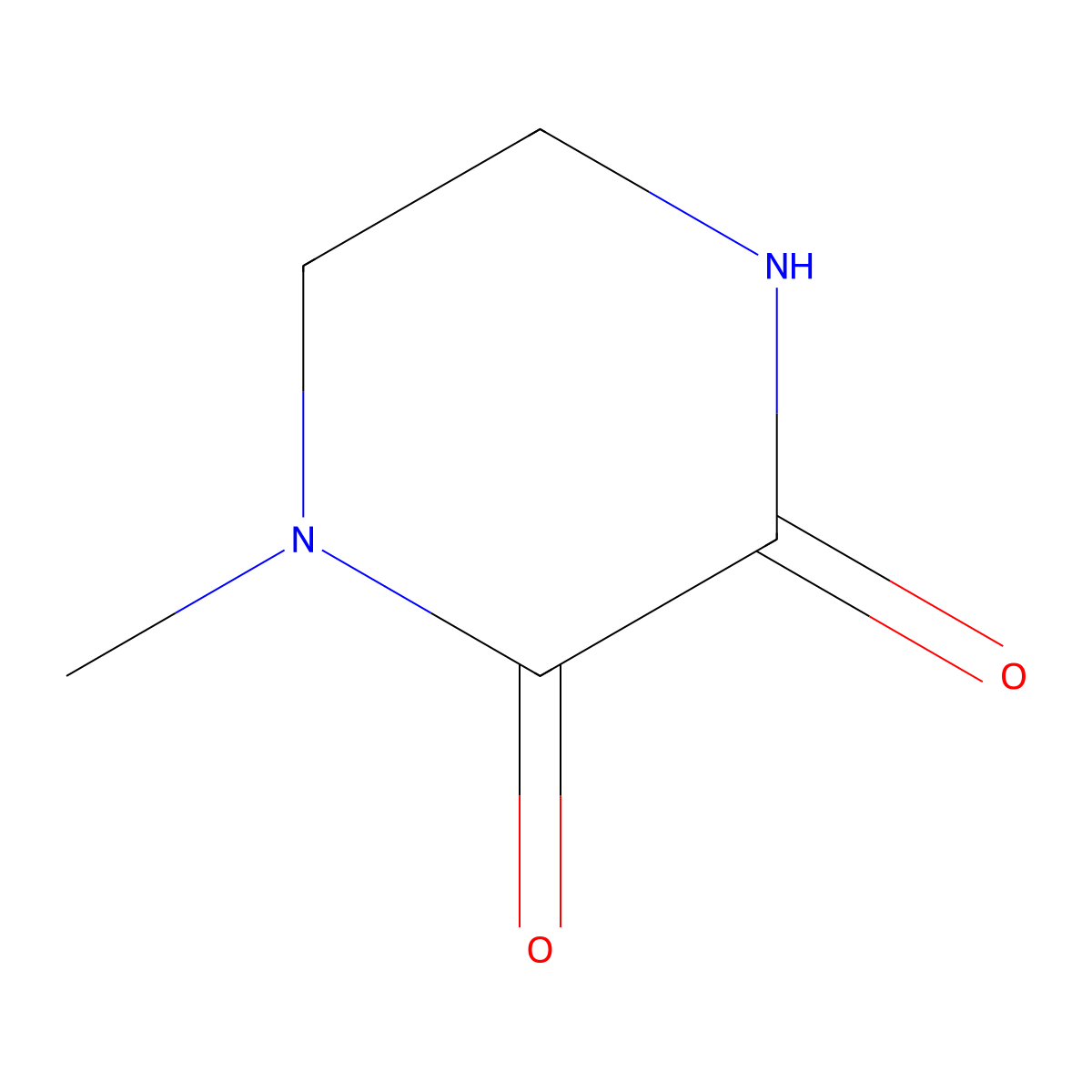 2,3-Piperazinedione, 1-methyl- molecular structure, CAS 59702-29-3