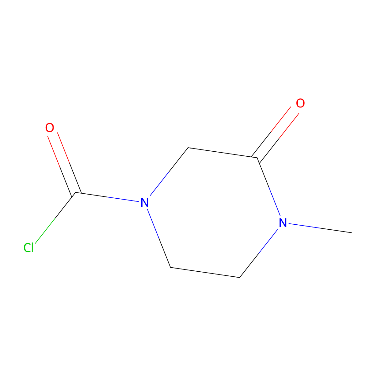 4-Methyl-3-oxopiperazine-1-carbonyl chloride molecular structure, CAS 59702-75-9
