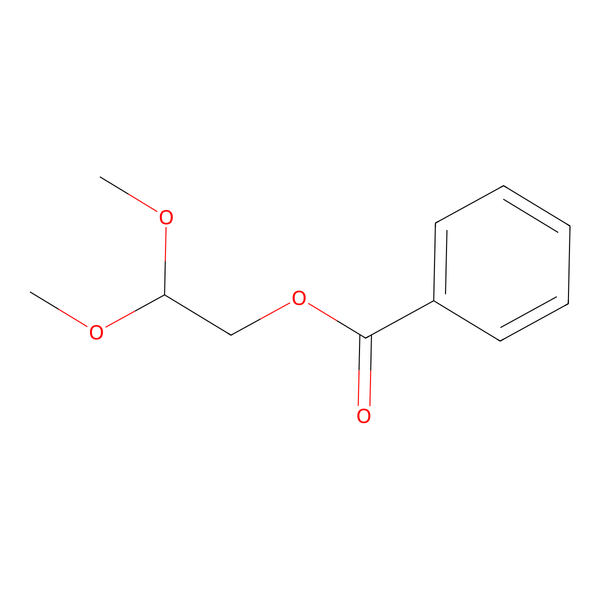 2-Benzoyloxy-1,1-dimethoxy-ethane molecular structure, CAS 59708-43-9