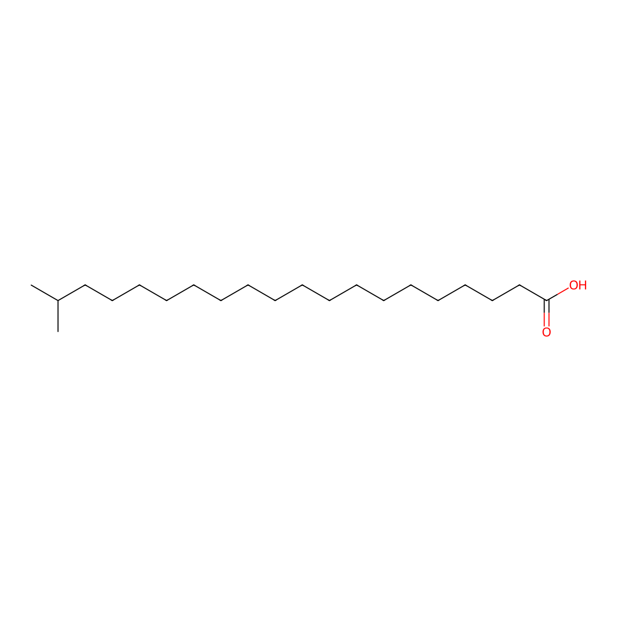 19-Methyleicosanoic acid molecular structure, CAS 59708-73-5