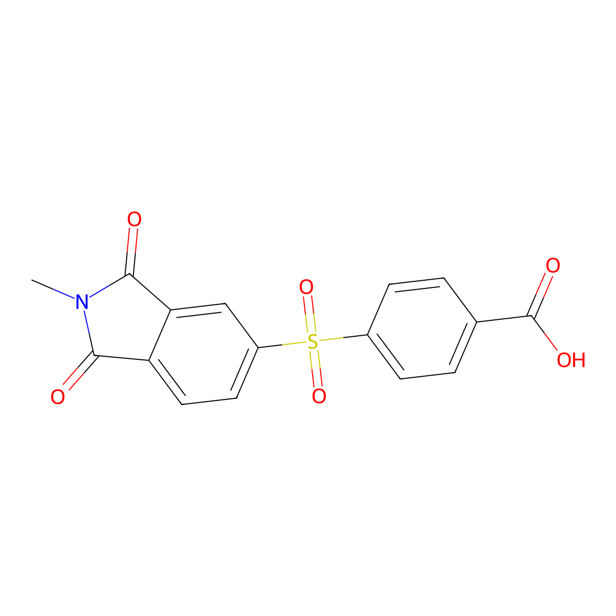 4-[(2-methyl-1,3-dioxo-2,3-dihydro-1H-isoindol-5-yl)sulfonyl]benzoic acid molecular structure, CAS 5971-09-5