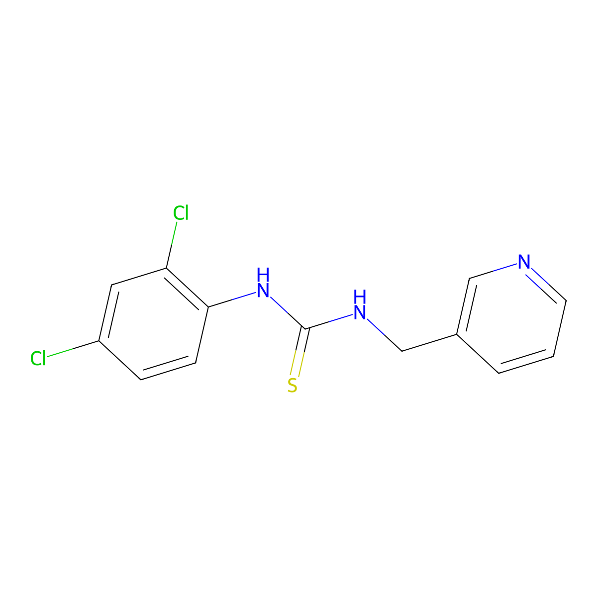 1-(2,4-Dichlorophenyl)-3-(pyridin-3-ylmethyl)thiourea molecular structure, CAS 5971-61-9