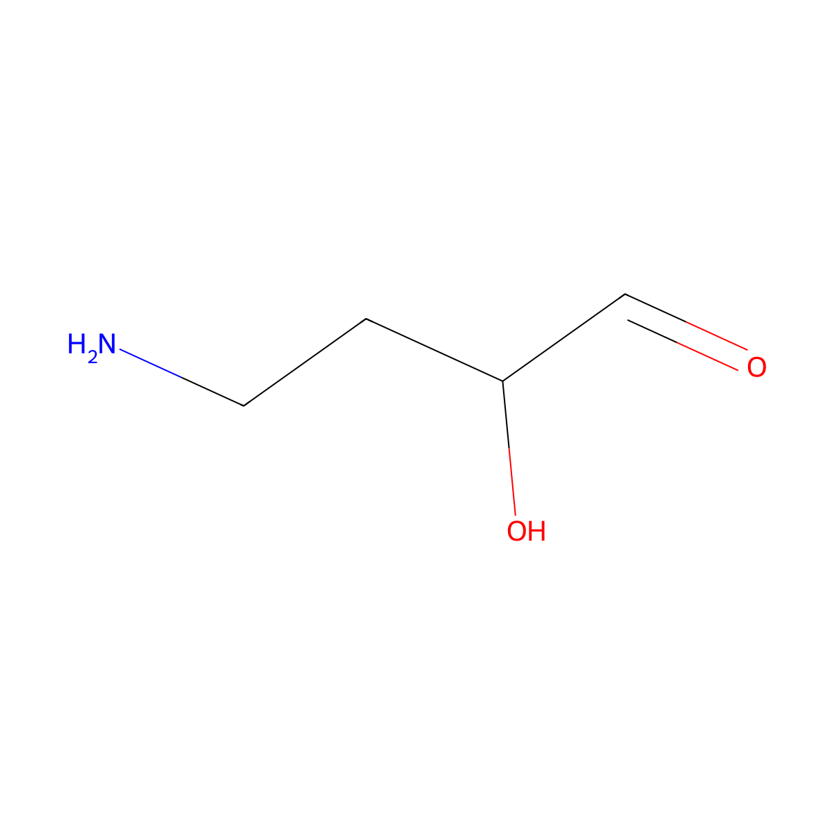 4-Amino-2-hydroxybutanal molecular structure, CAS 59712-12-8