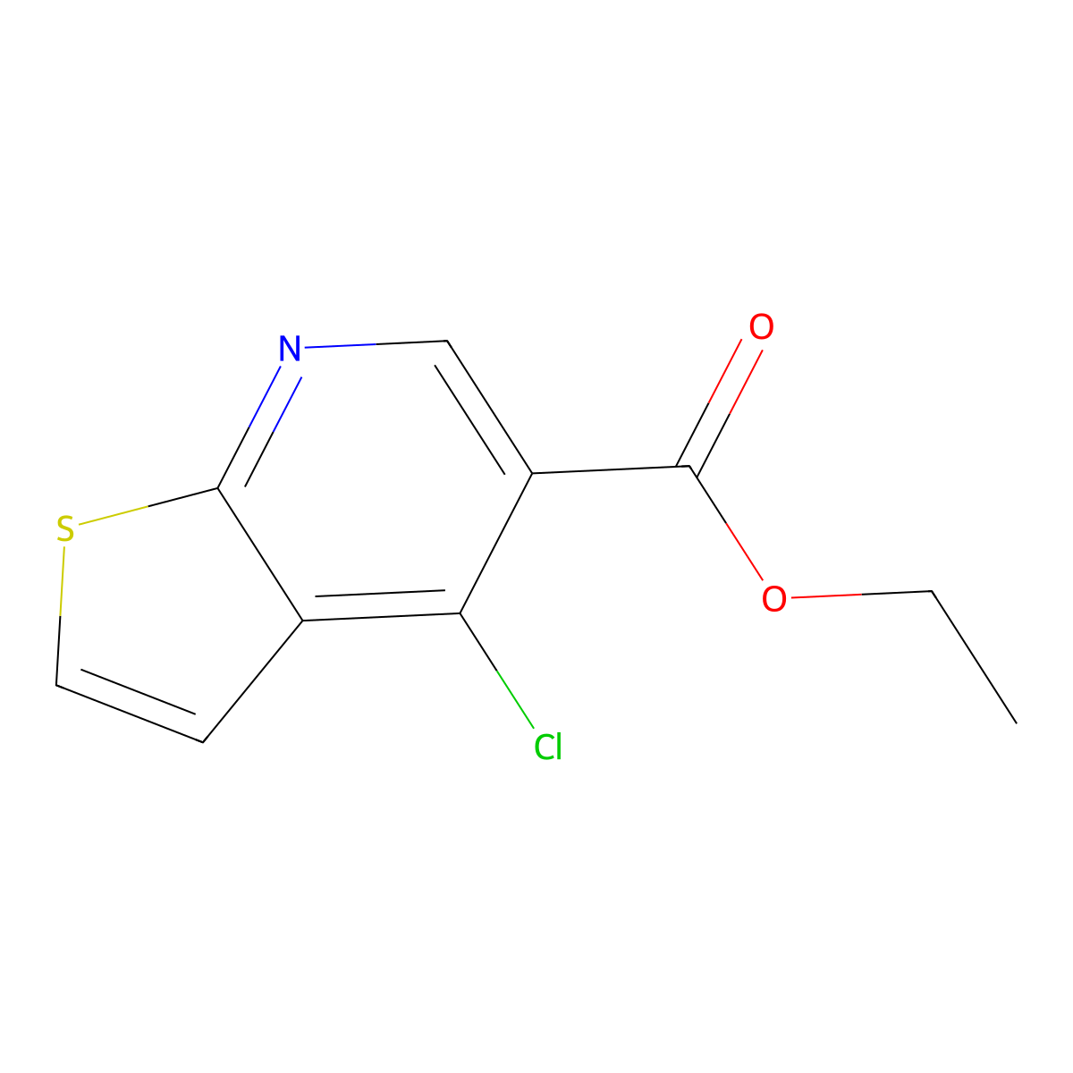 Ethyl 4-chlorothieno[2,3-B]pyridine-5-carboxylate molecular structure, CAS 59713-58-5