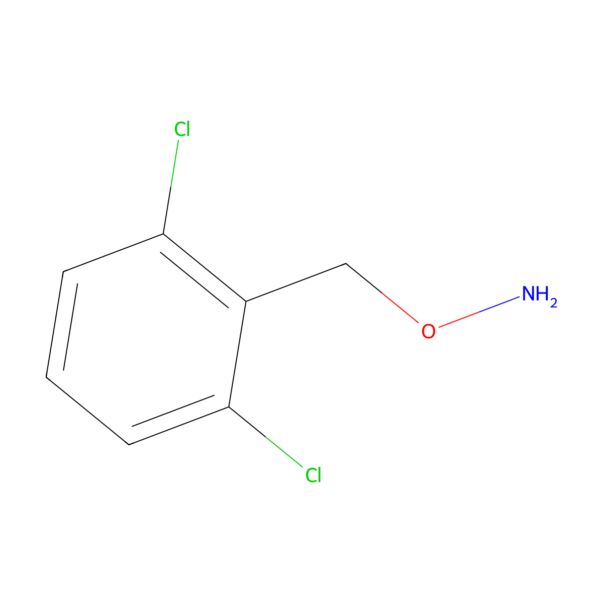 O-[(2,6-dichlorophenyl)methyl]hydroxylamine molecular structure, CAS 59714-32-8