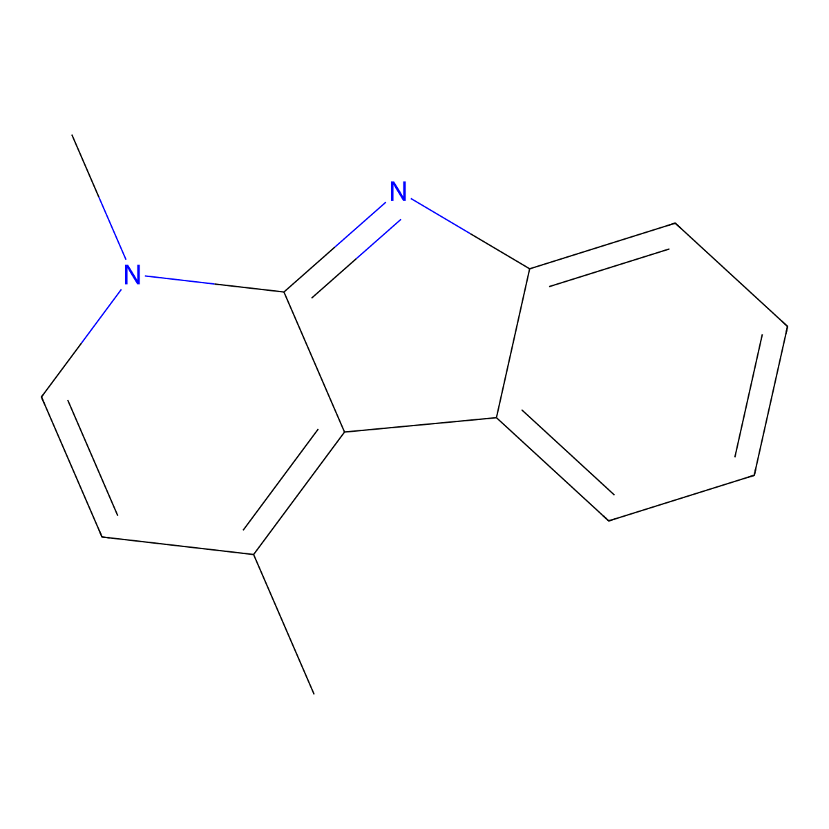1,4-Dimethyl-1h-pyrido[2,3-b]indole molecular structure, CAS 59715-24-1