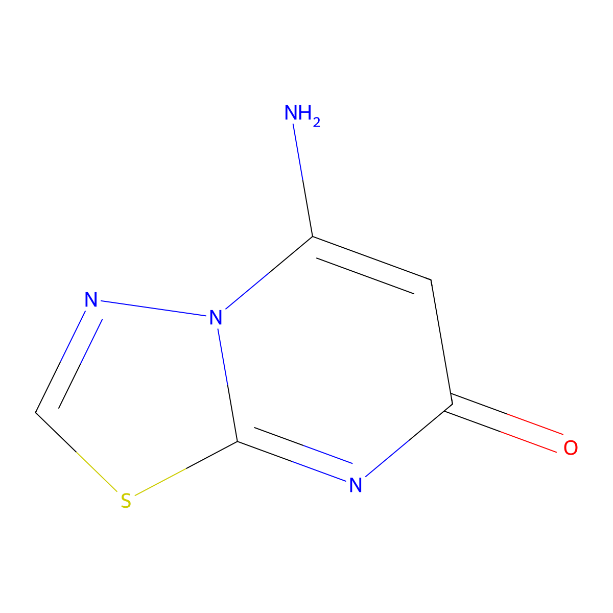 5-amino-7H-[1,3,4]thiadiazolo[3,2-a]pyrimidin-7-one molecular structure, CAS 59716-88-0