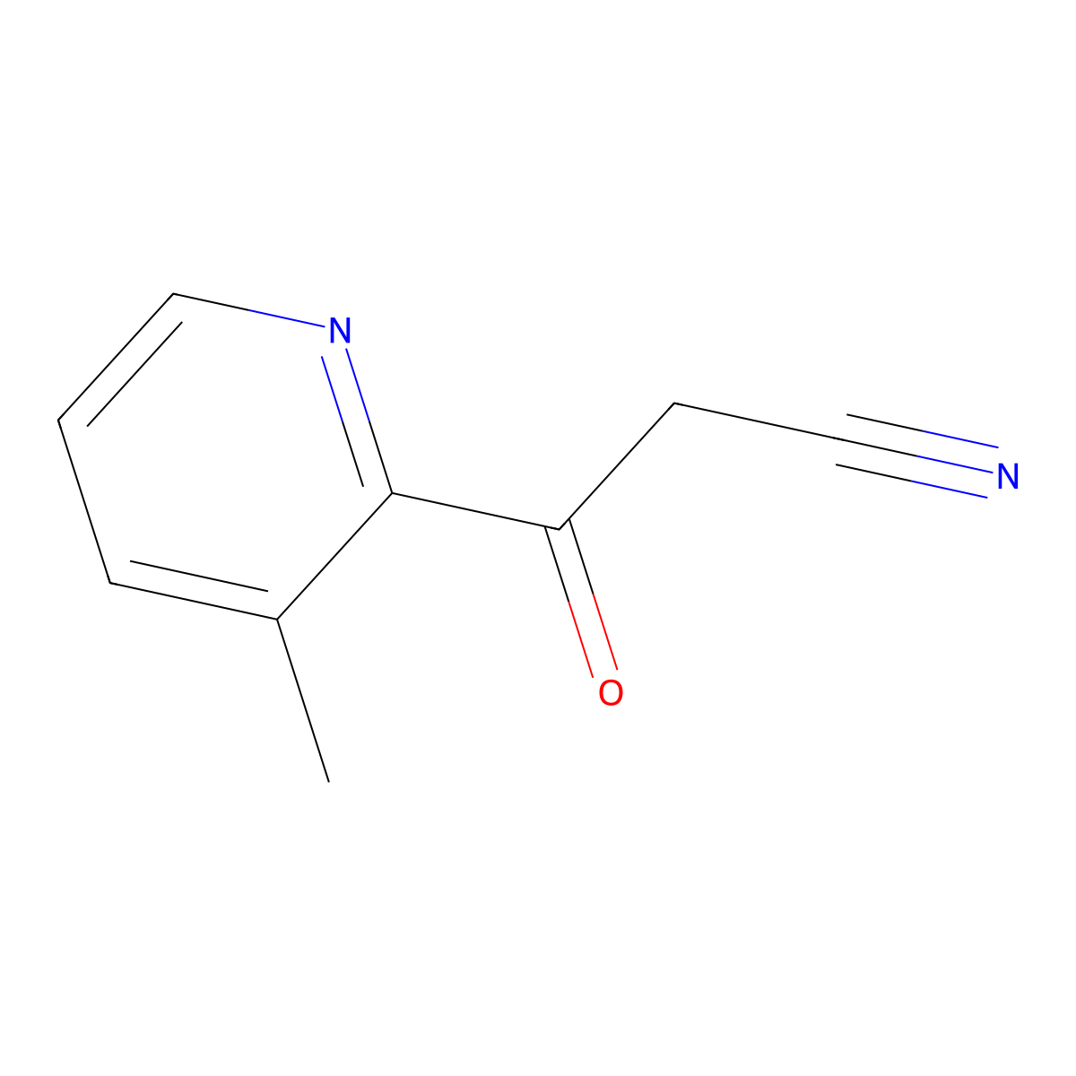 3-(3-Methylpyridin-2-YL)-3-oxopropanenitrile molecular structure, CAS 59718-85-3