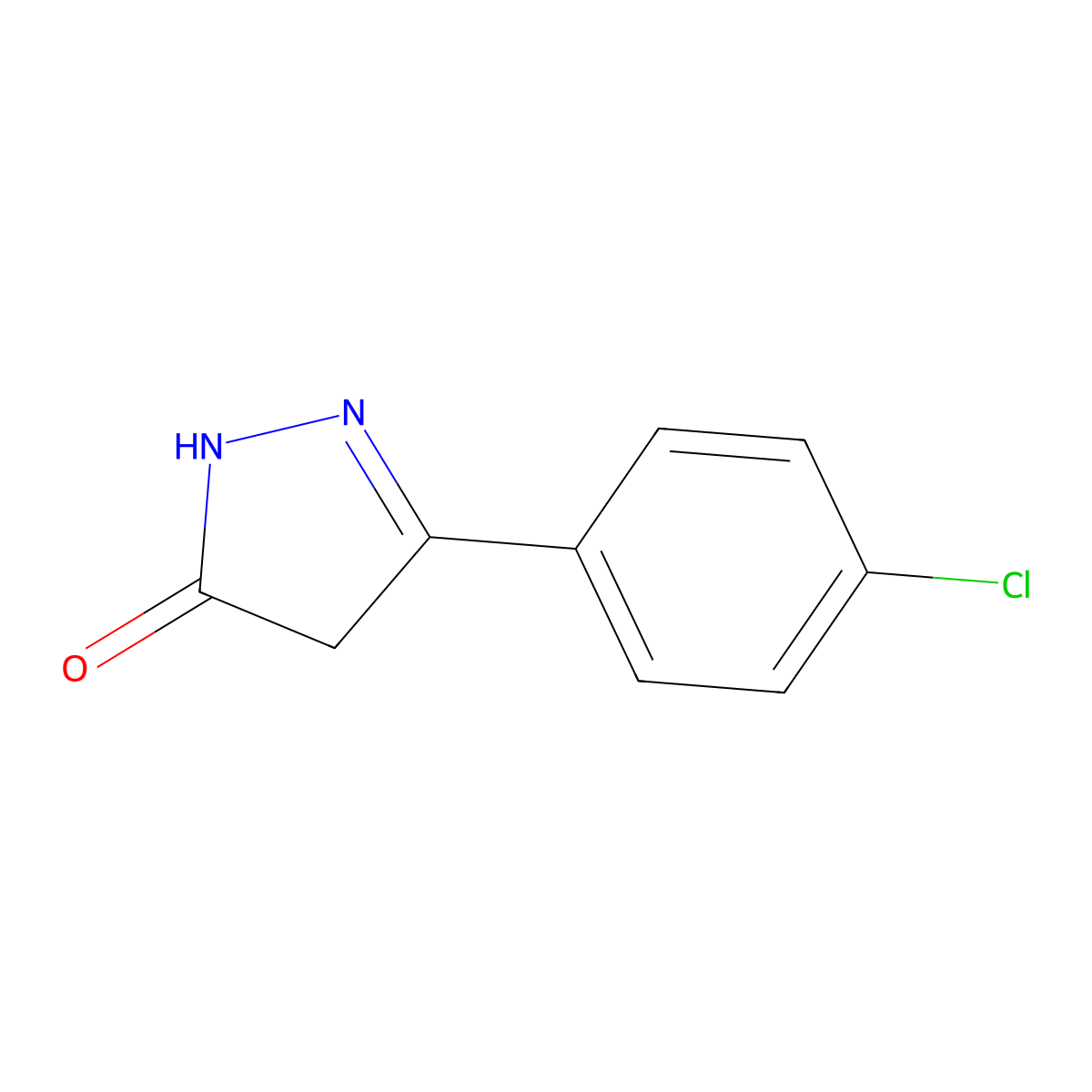 5-(4-Chloro-phenyl)-2,4-dihydro-pyrazol-3-one molecular structure, CAS 59719-19-6