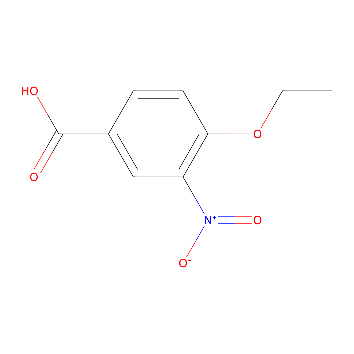 4-Ethoxy-3-nitrobenzoic acid molecular structure, CAS 59719-77-6