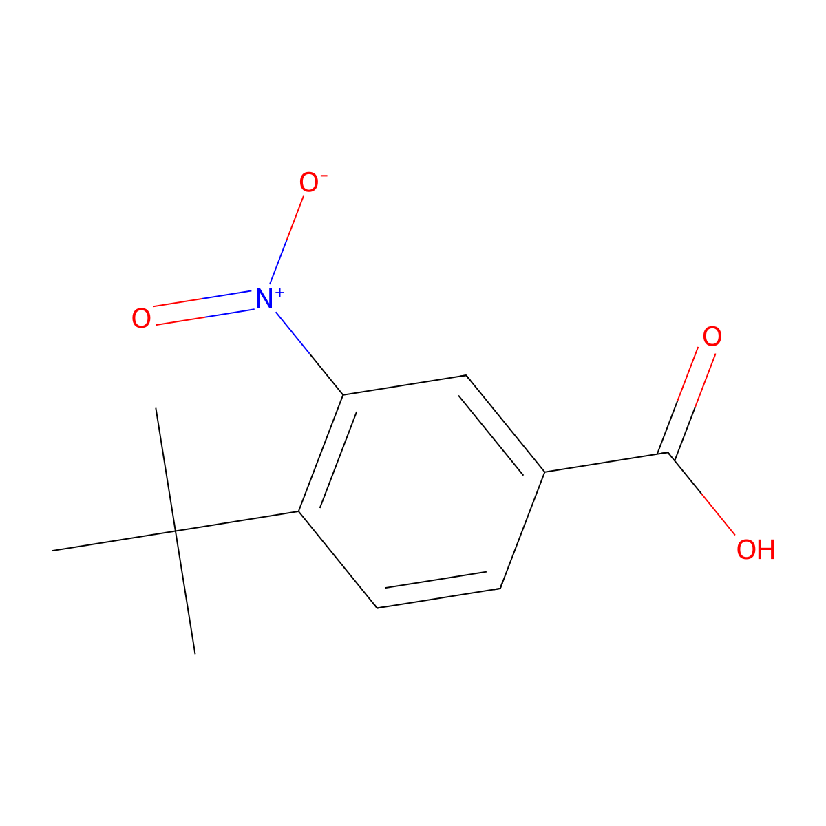4-Tert-butyl-3-nitrobenzoic acid molecular structure, CAS 59719-78-7
