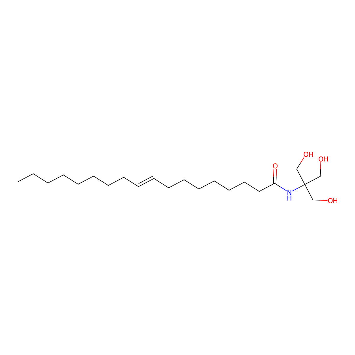 9-Octadecenamide, N-(2-hydroxy-1,1-bis(hydroxymethyl)ethyl)-, (Z)- molecular structure, CAS 5972-45-2
