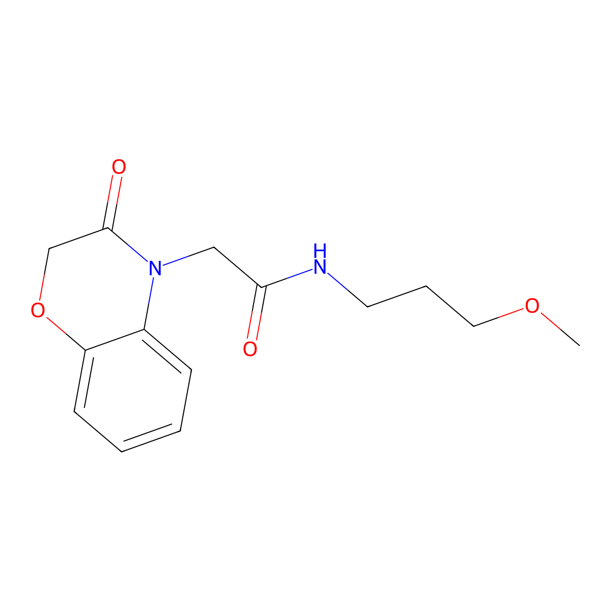 N-(3-methoxypropyl)-2-(3-oxo-1,4-benzoxazin-4-yl)acetamide molecular structure, CAS 5972-99-6