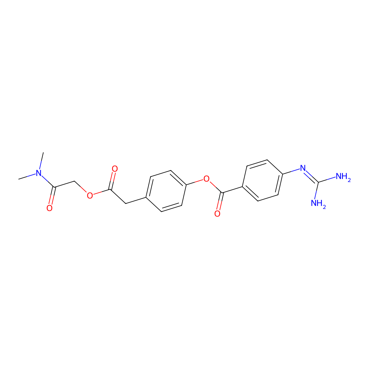 Camostat molecular structure, CAS 59721-28-7