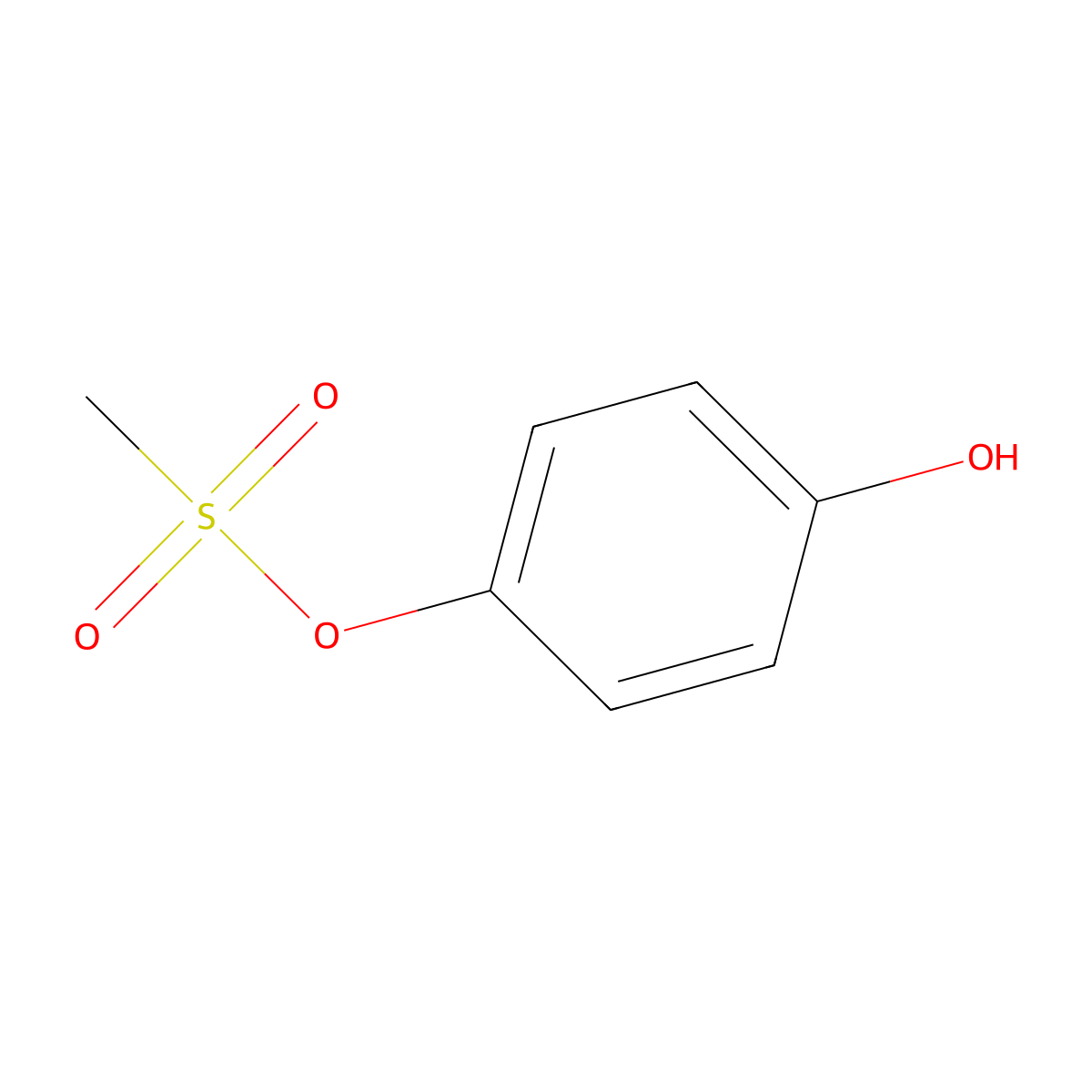 4-Hydroxyphenyl methanesulfonate molecular structure, CAS 59722-33-7