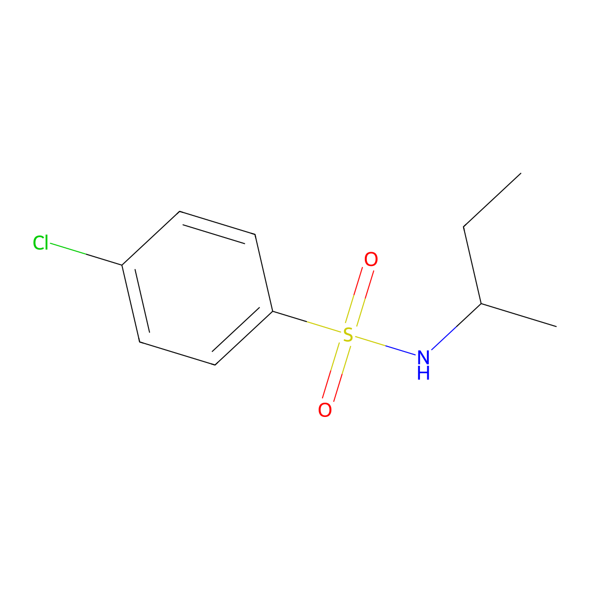 N-(Butan-2-yl)-4-chlorobenzene-1-sulfonamide molecular structure, CAS 59724-38-8