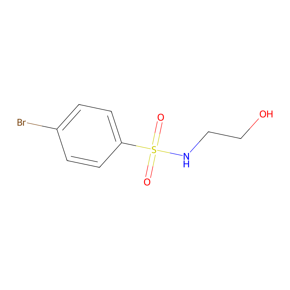 4-bromo-N-(2-hydroxyethyl)benzenesulfonamide molecular structure, CAS 59724-43-5