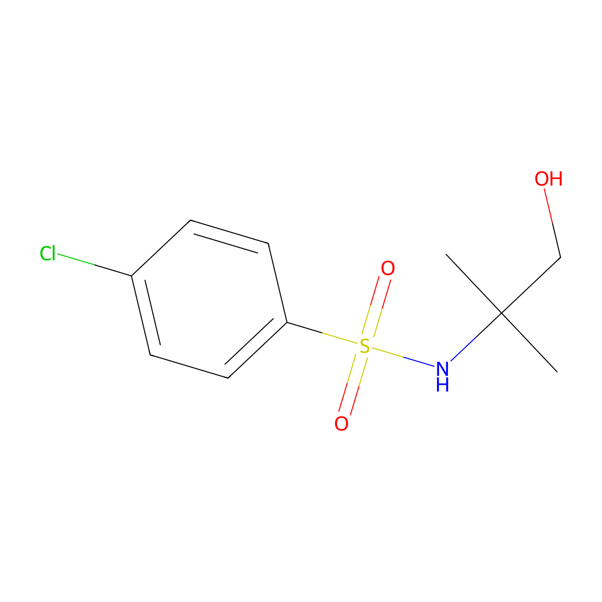 4-Chloro-N-(2-hydroxy-1,1-dimethylethyl)benzenesulfonamide molecular structure, CAS 59724-57-1