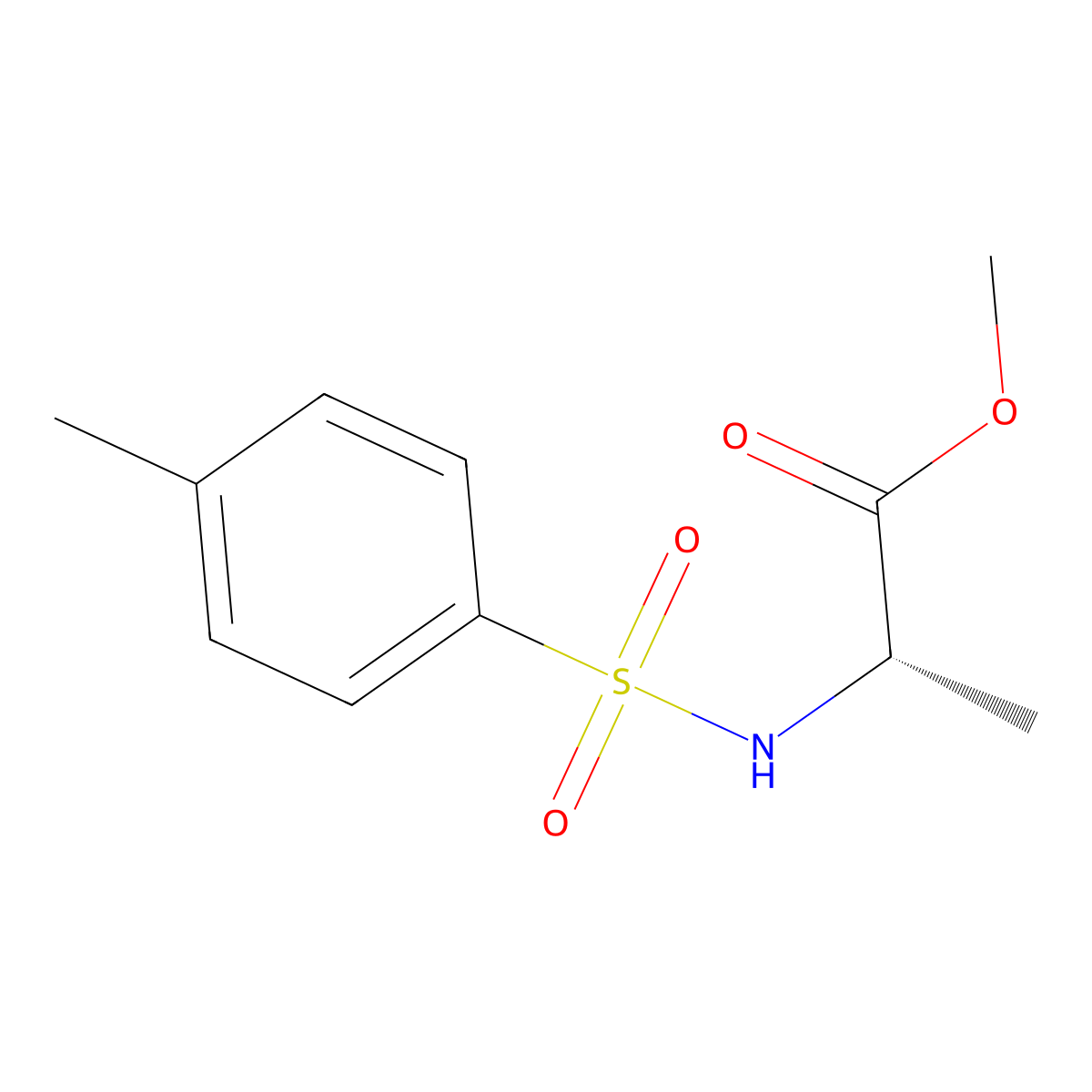 (S)-Methyl 2-(4-methylphenylsulfonamido)propanoate molecular structure, CAS 59724-69-5