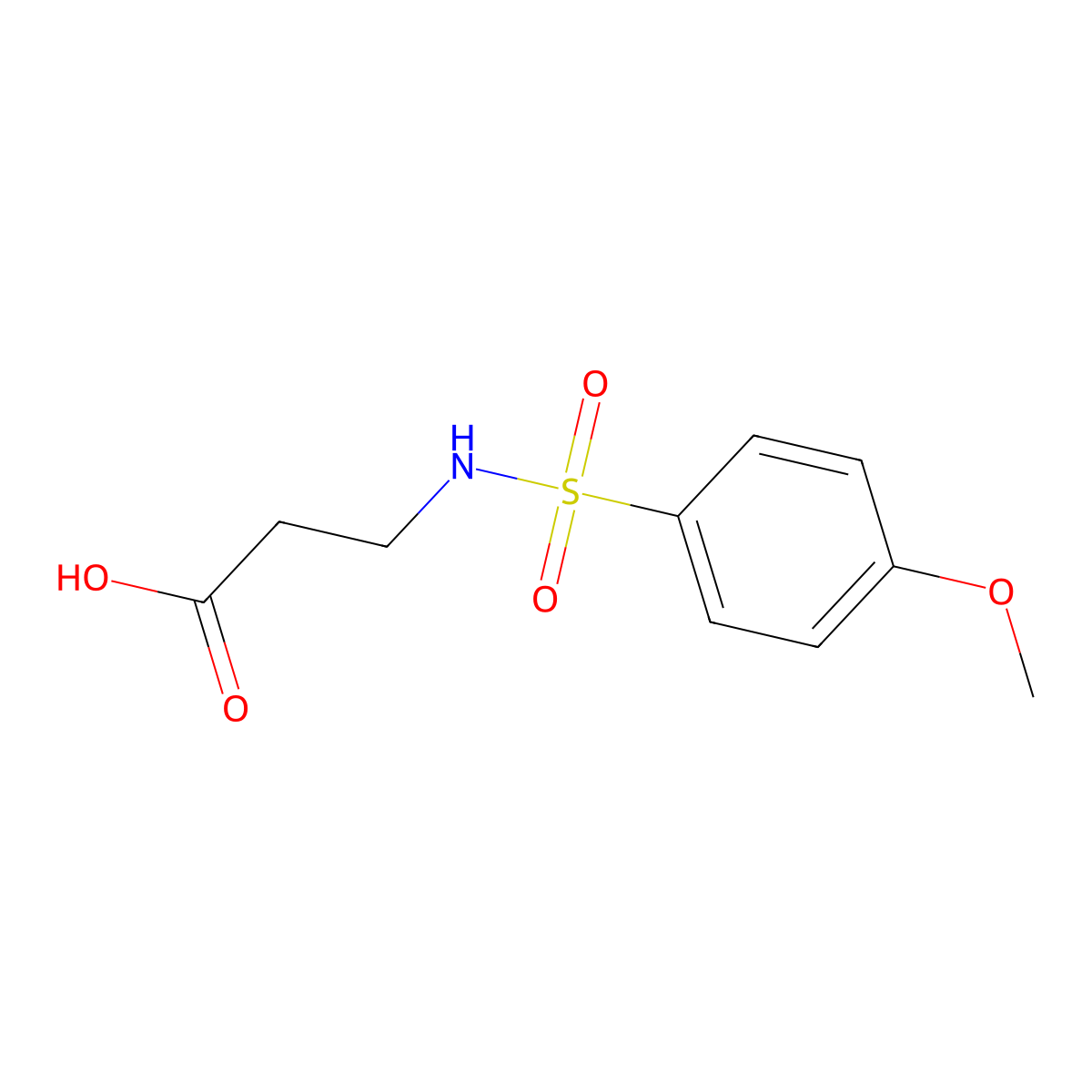 3-(4-Methoxybenzenesulfonamido)propanoic acid molecular structure, CAS 59724-72-0