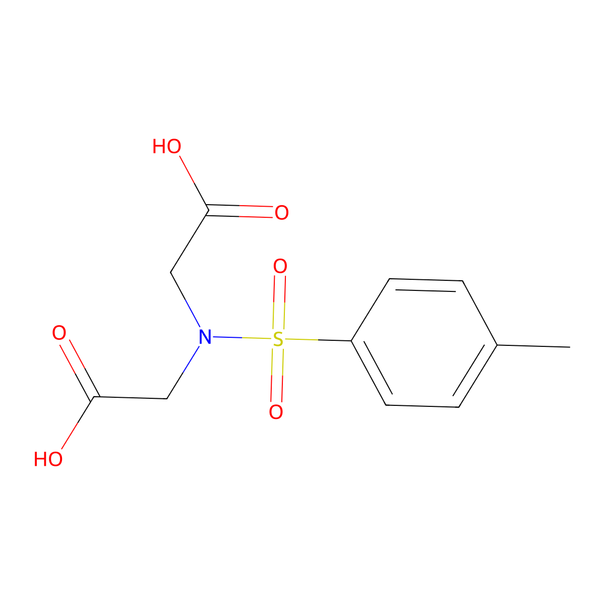 {(Carboxymethyl)[(4-methylphenyl)sulfonyl]amino}acetic acid molecular structure, CAS 59724-85-5