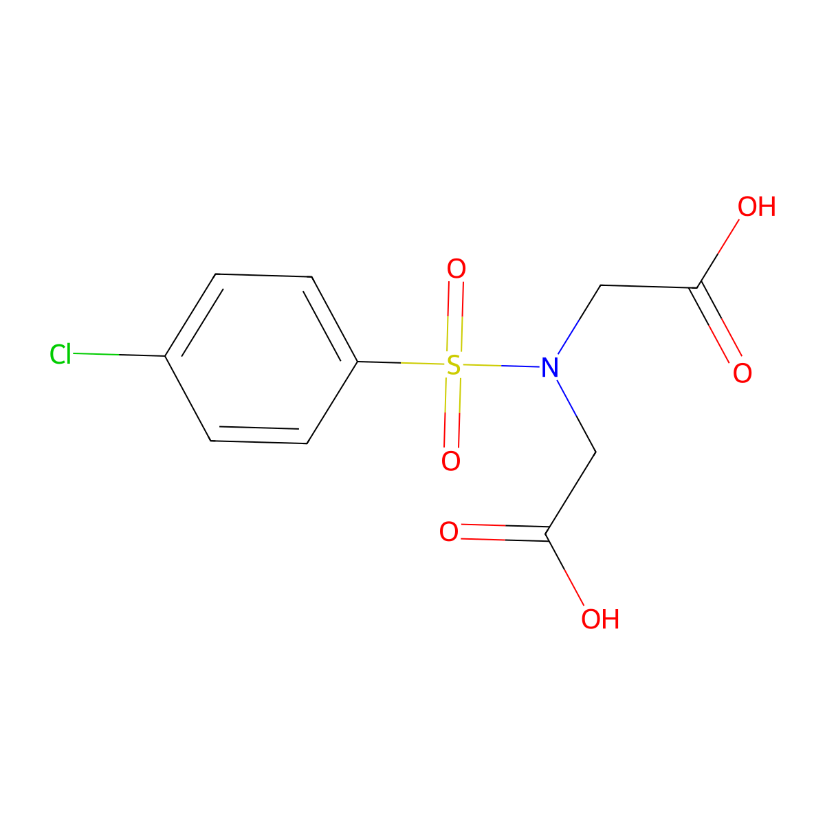 (Carboxymethyl-(4-chloro-benzenesulfonyl)-amino)-acetic acid molecular structure, CAS 59724-86-6