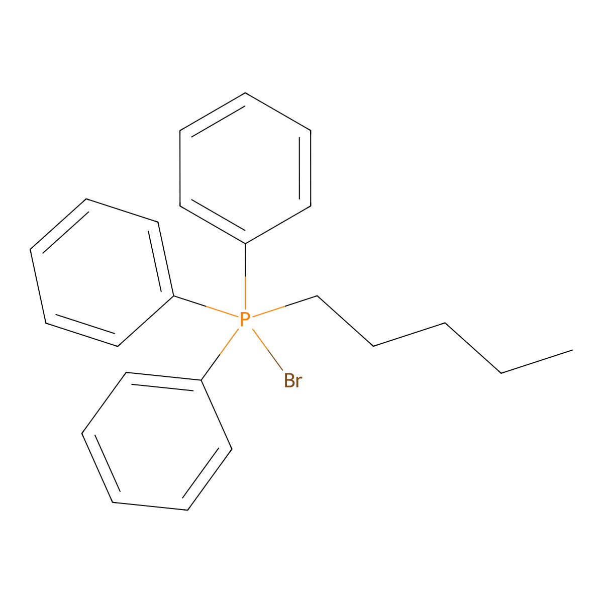 Bromopentyltriphenylphosphorane molecular structure, CAS 59725-01-8