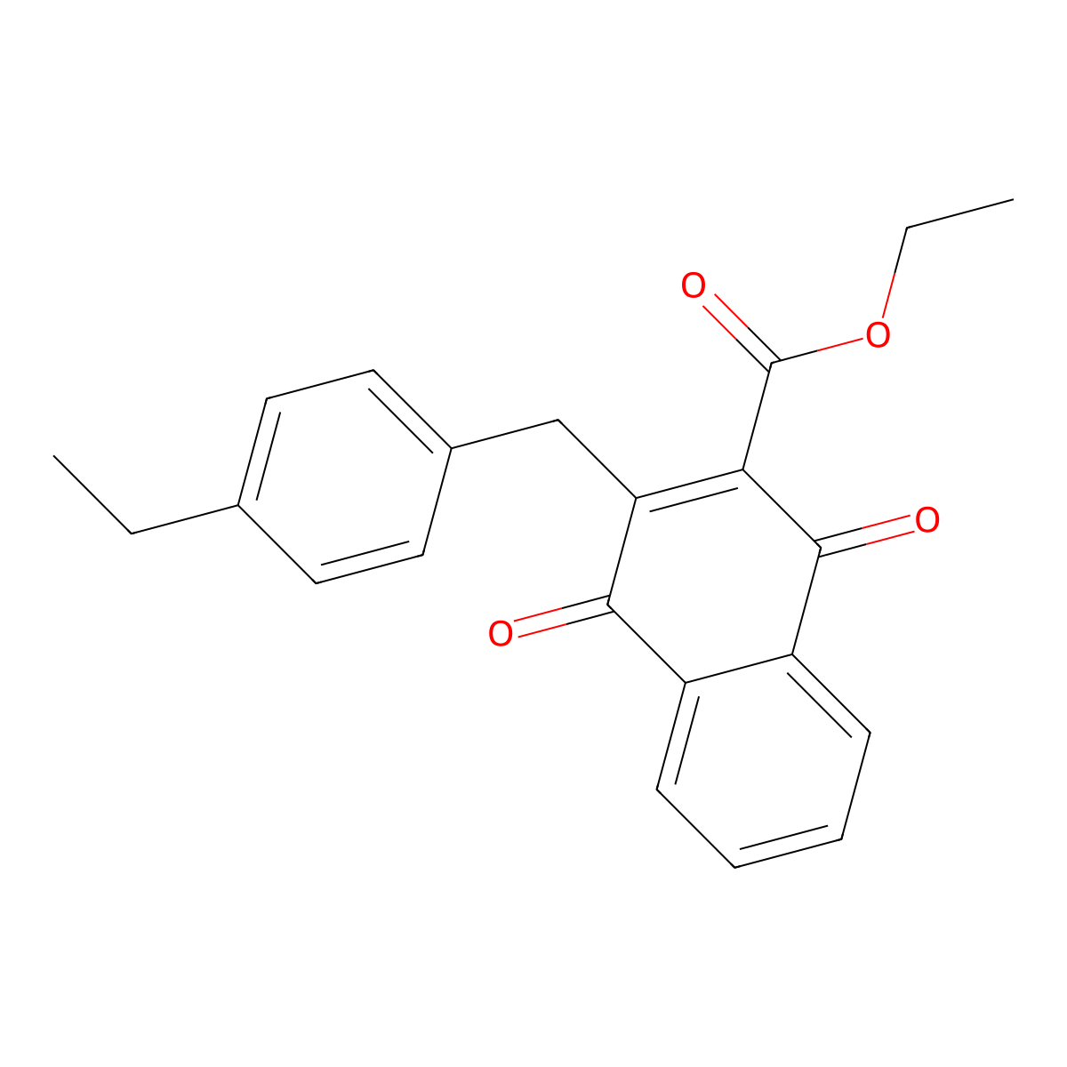 Ethyl 3-[(4-ethylphenyl)methyl]-1,4-dioxonaphthalene-2-carboxylate molecular structure, CAS 59725-43-8