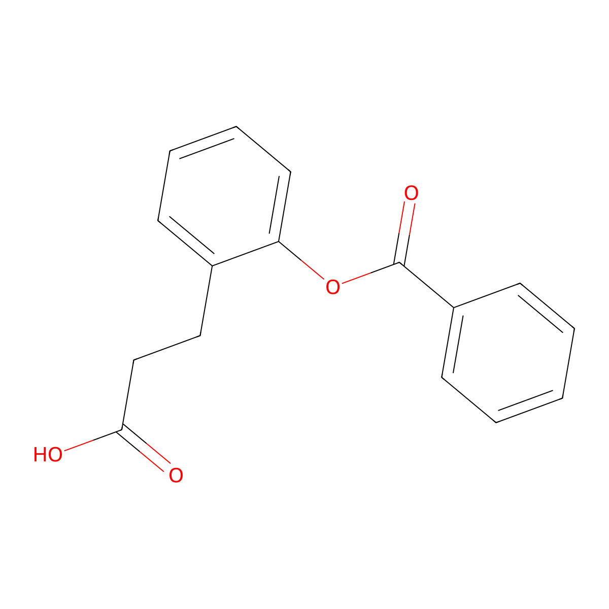 3-(2-(Benzoyloxy)phenyl)propanoic acid molecular structure, CAS 59725-59-6