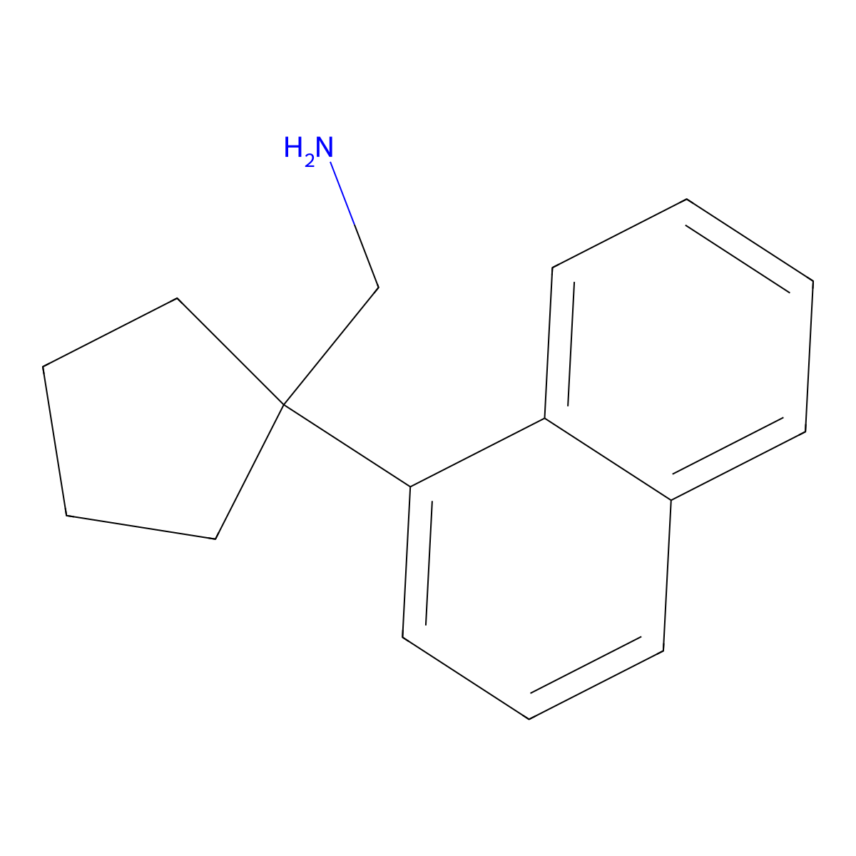 1-(1-Naphthyl)cyclopentanemethanamine molecular structure, CAS 59725-72-3