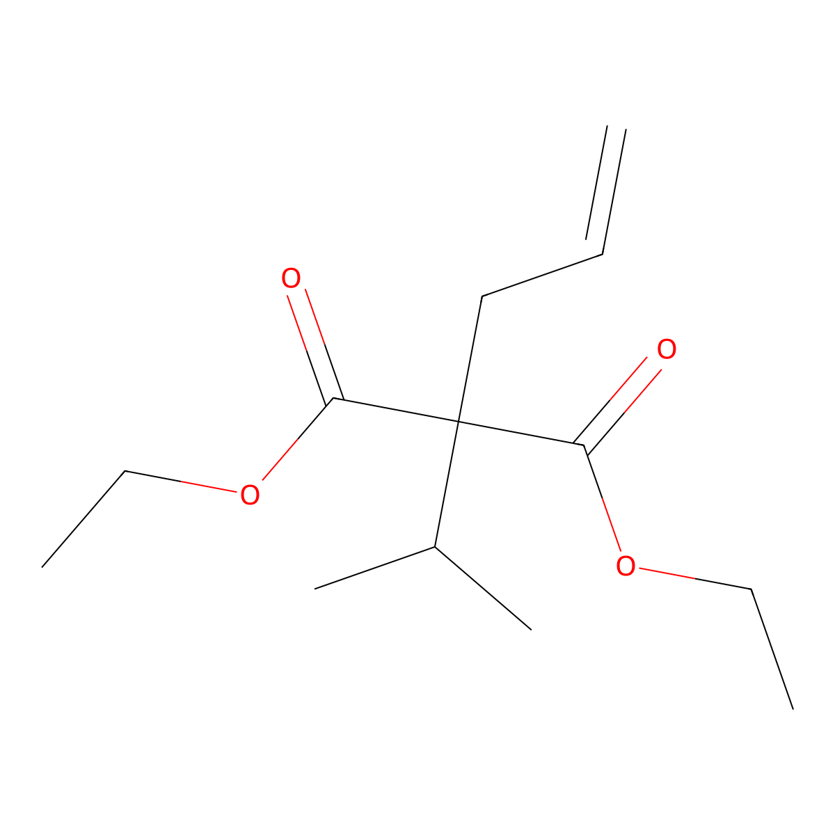 1,3-Diethyl 2-(1-methylethyl)-2-(2-propen-1-yl)propanedioate molecular structure, CAS 59726-39-5