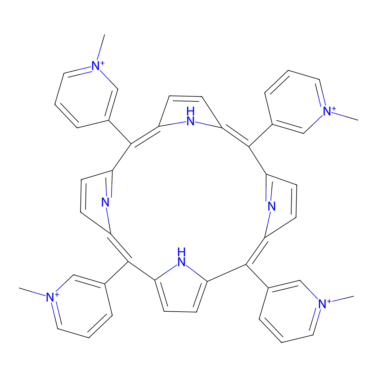 3,3',3'',3'''-(21H,23H-Porphine-5,10,15,20-tetrayl)tetrakis(1-methylpyridinium) molecular structure, CAS 59728-91-5