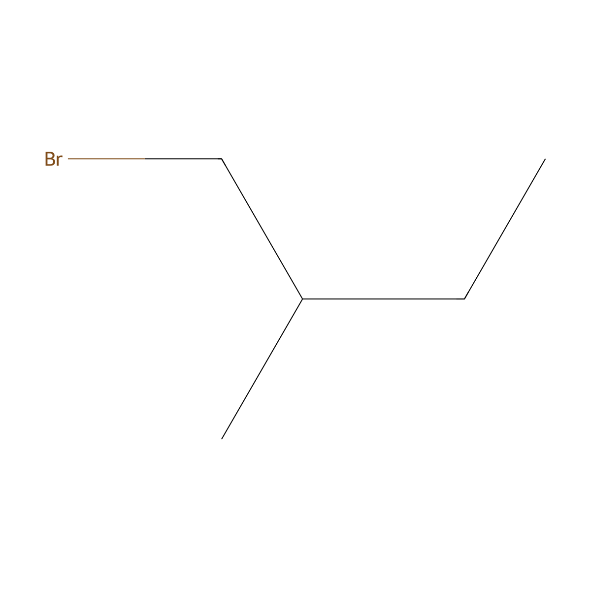 1-Bromo-2-methylbutane molecular structure, CAS 5973-11-5