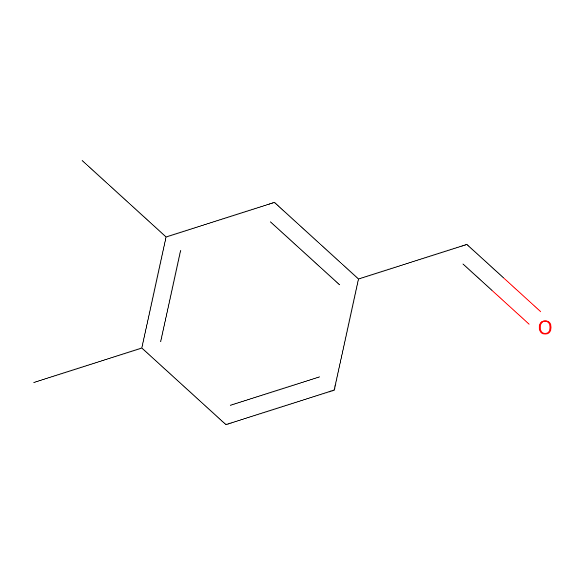 3,4-Dimethylbenzaldehyde molecular structure, CAS 5973-71-7