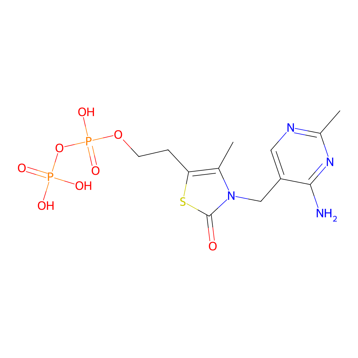 Thiamine thiazolone pyrophosphate molecular structure, CAS 59733-97-0