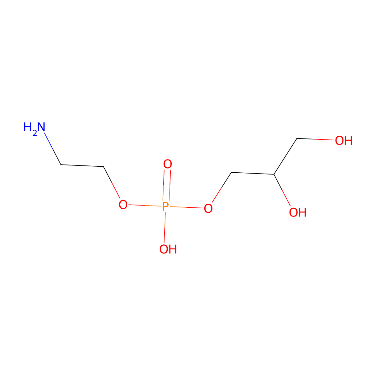 sn-Glycero-3-phosphoethanolamine molecular structure, CAS 59734-15-5