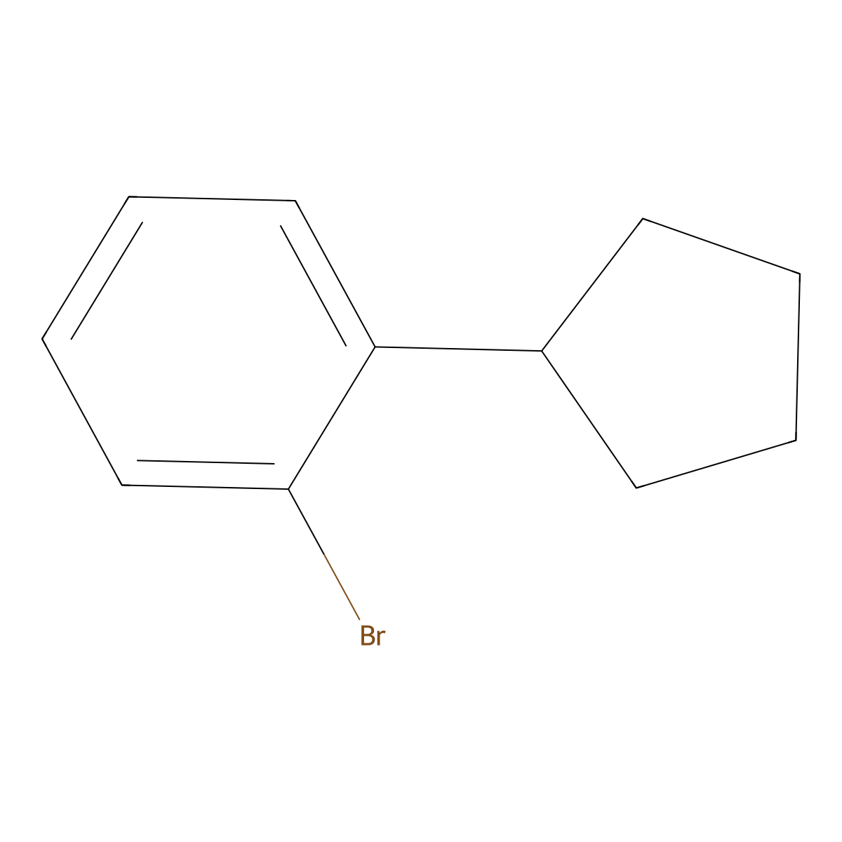 1-Bromo-2-cyclopentylbenzene molecular structure, CAS 59734-90-6