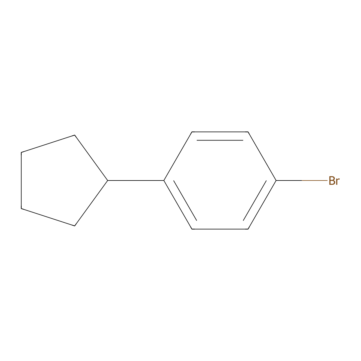 1-Bromo-4-cyclopentylbenzene molecular structure, CAS 59734-91-7