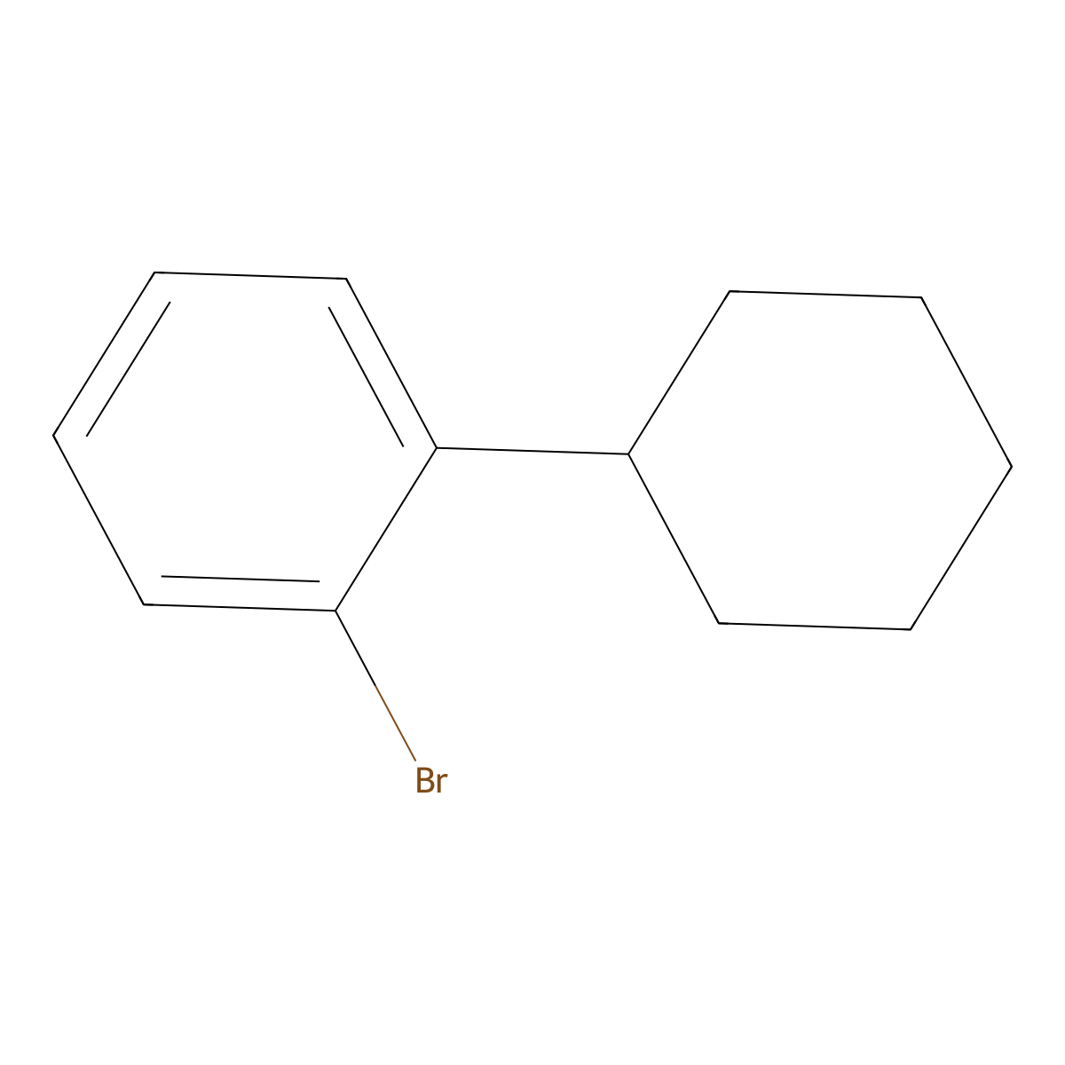 1-Bromo-2-cyclohexylbenzene molecular structure, CAS 59734-92-8