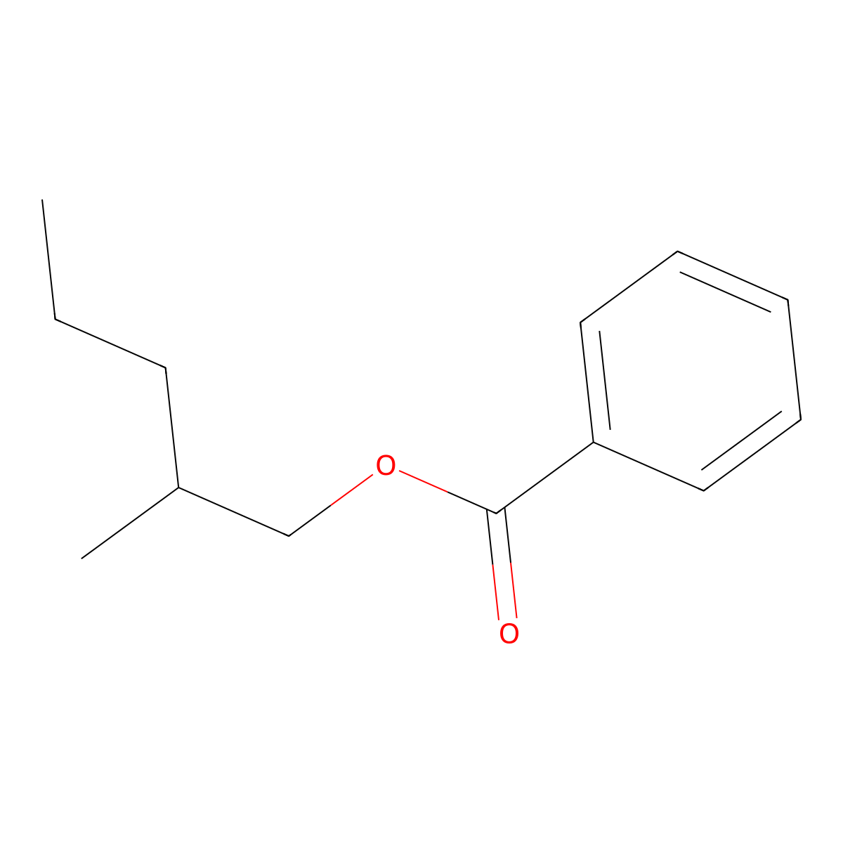 2-Methylpentyl benzoate molecular structure, CAS 59736-57-1