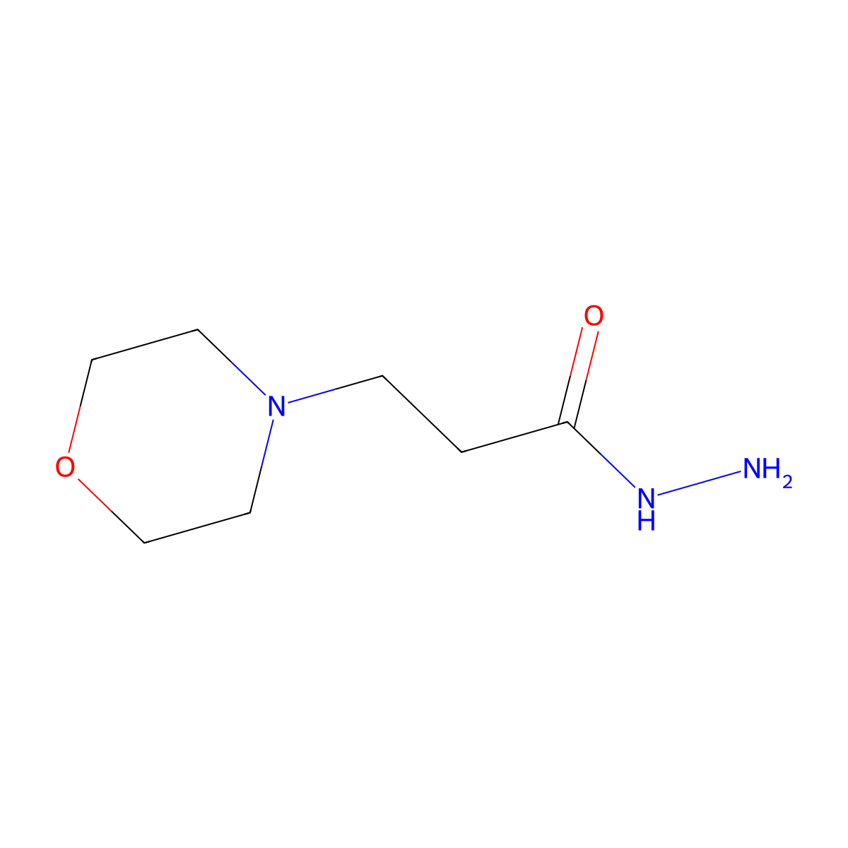3-(Morpholin-4-yl)propanehydrazide molecular structure, CAS 59737-33-6