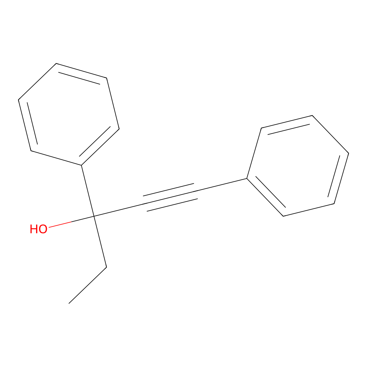 1,3-Diphenylpent-1-yn-3-ol molecular structure, CAS 59738-58-8