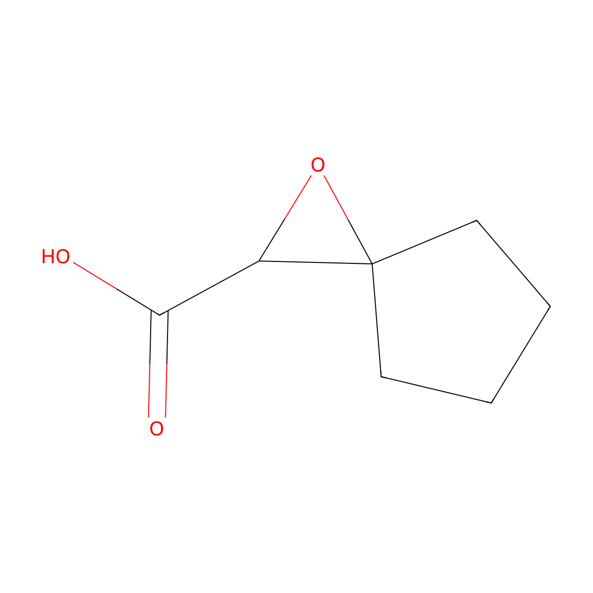 1-oxaspiro[2.4]heptane-2-carboxylic Acid molecular structure, CAS 5974-79-8