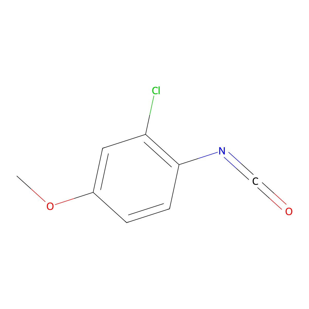 2-Chloro-1-isocyanato-4-methoxybenzene molecular structure, CAS 59741-05-8