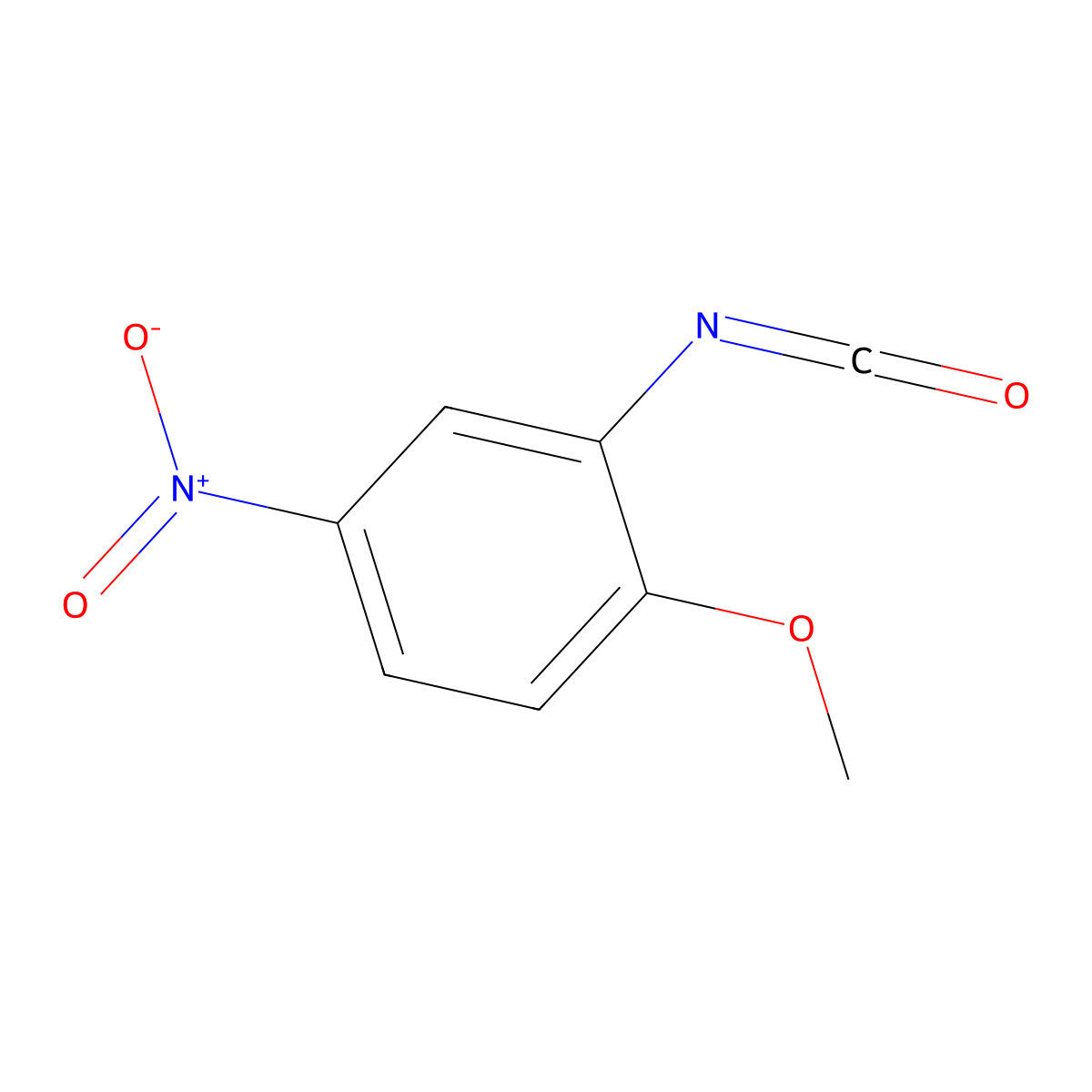 2-Methoxy-5-nitrophenyl isocyanate molecular structure, CAS 59741-17-2