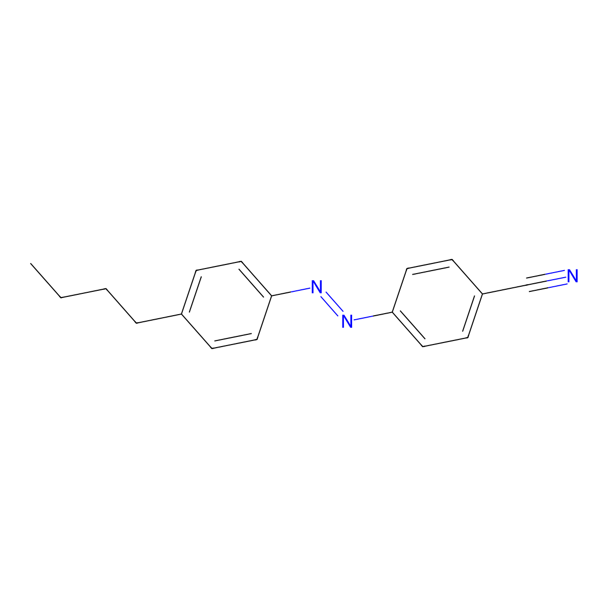 4-[(4-Butylphenyl)diazenyl]benzonitrile molecular structure, CAS 59741-48-9