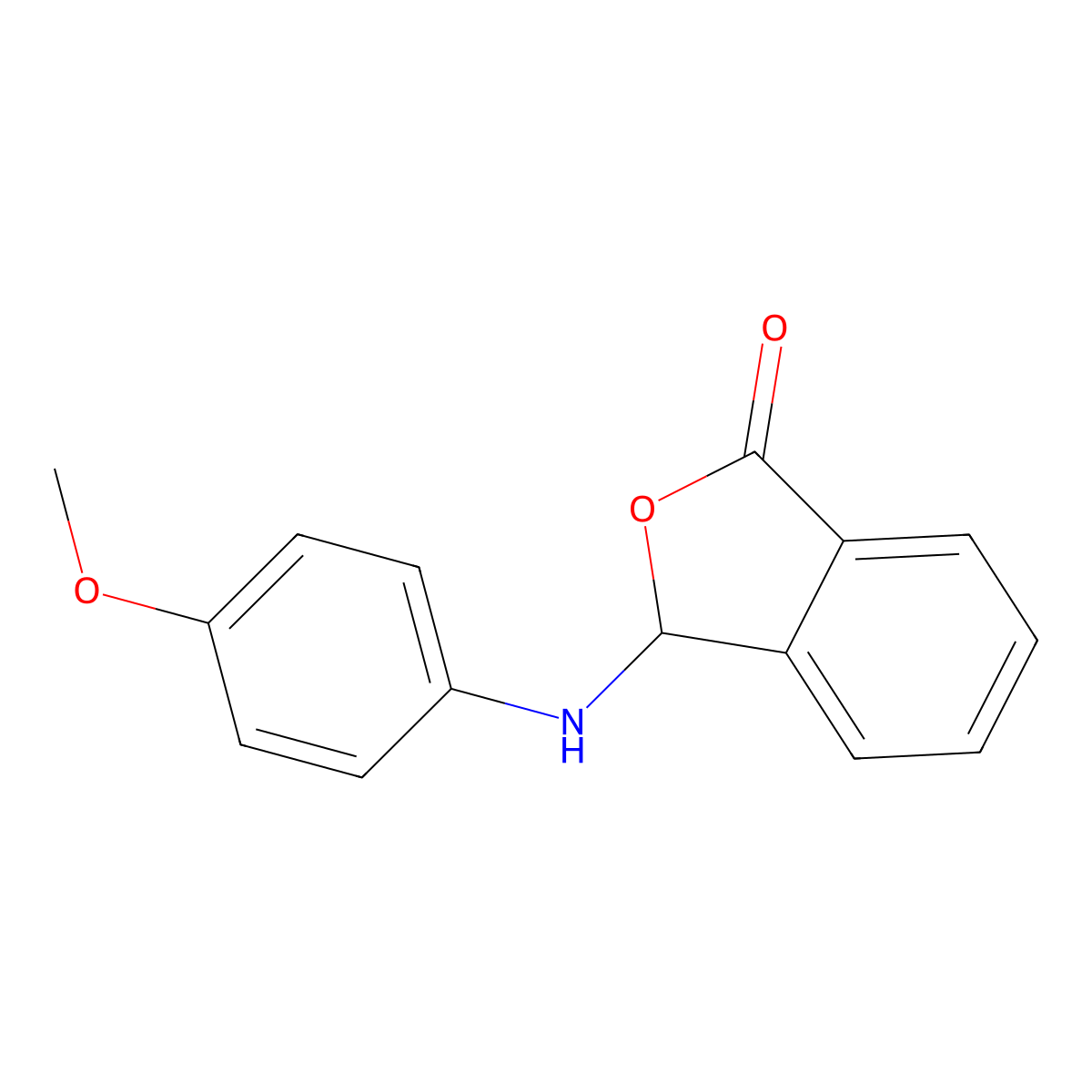 3-((4-methoxyphenyl)amino)isobenzofuran-1(3H)-one molecular structure, CAS 59742-45-9