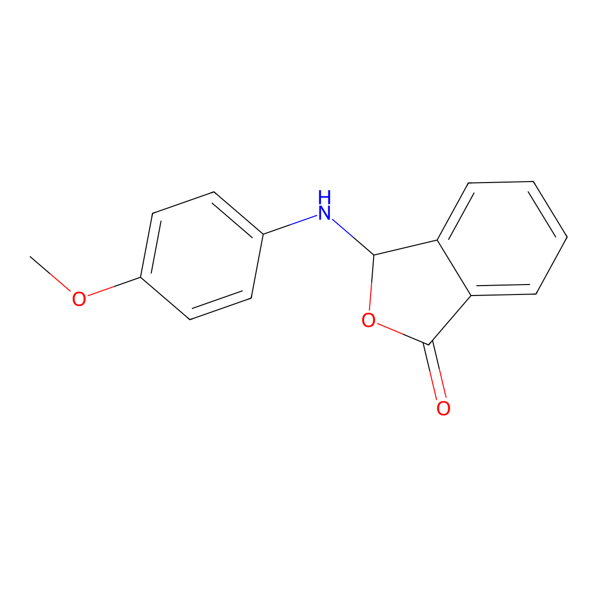 3-((4-methoxyphenyl)amino)isobenzofuran-1(3H)-one molecular structure, CAS 59742-45-9