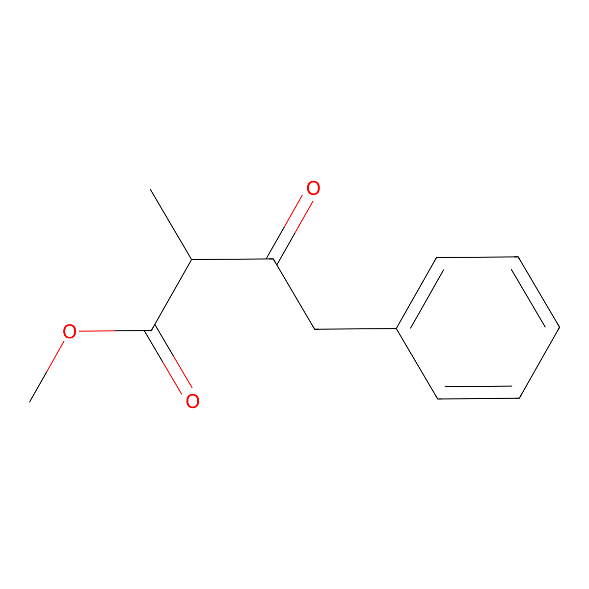 Methyl 2-methyl-3-oxo-4-phenylbutanoate molecular structure, CAS 59742-50-6